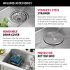 30” Workstation Kitchen Sink Undermount 16 Gauge Stainless Steel Single Bowl with WorkFlow™ Ledge and Accessories